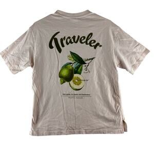 TBJ Short Sleeve Crew Neck Thick Cotton Unisex XS Quality Lime Lemon Botanical